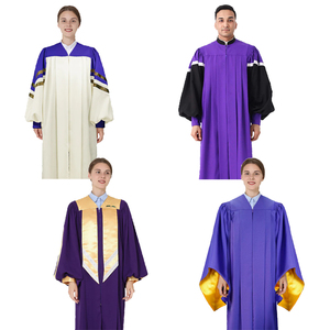 Toghe da Coro Personalizzate Viola <span class=keywords><strong>Andante</strong></span> con Decorazione a Motivo di Grano sulle Stole - Product Image 6