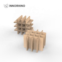 Séparateur de protection d'expédition en carton ondulé réutilisable à 16 cellules avec boîte de partitionnement personnalisée robuste et écologique