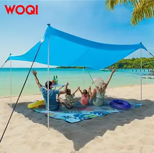 Woqi เต็นท์ชายหาดกันแดด, UPF50 + ที่บังแดดกลางแจ้งกีฬาการตั้งแคมป์