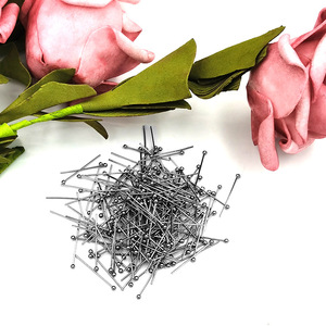Stainless Steel Ball Needles 0.6mm Diameter 20 30 40mm Length Jewelry Making Beading <b>Pins</b> Round Smooth Shape Yiwu Origin - Product Image 5
