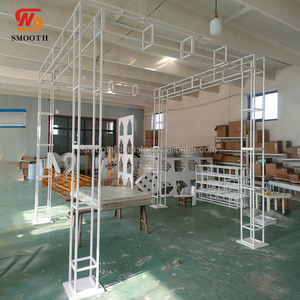 Arche de mariage en fer blanc lisse pour décoration de jardin, chuppah de mariage, arbre de mariage pour extérieur - Product Image 3