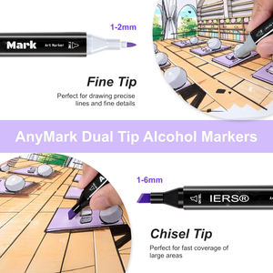 <span class=keywords><strong>Marcadores</strong></span> de Plástico STA, 48, 60, 80 Colores, <span class=keywords><strong>Marcadores</strong></span> de Dibujo Artístico de Doble Punta, Juego de Rotuladores de Alcohol, Puntas de Pincel, Colores No Tóxicos, Regalo de Navidad - Product Image 3