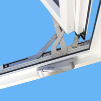 Ventana francesa/abatible de aleación de aluminio barata Superhouse con barra de Colonia y certificado a prueba de huracanes NFRC
