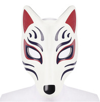 Masque d'artisanat non peint pour animaux DIY Masque de renard d'Halloween Masque vierge en papier