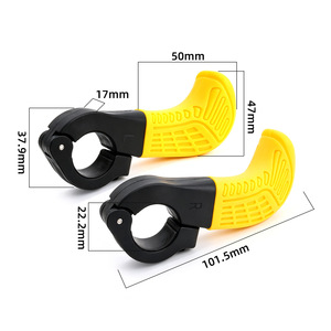 Guidon de vélo de montagne ergonomique, antidérapant, léger, en forme de corne, avec levier de vitesses au pouce - Product Image 1
