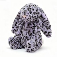 Jellycatt UK JC Nouvelle Arrivée Bonnie Rabbit Snow Leopard Peluche Lapin Imprimé Léopard - Peluche Super Douce Confortable en Coton PP