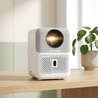 Projecteur intelligent Android BYINTEK LOVE U4, design artistique en tissu, prise en charge native 720P 1080P, anti-poussière, WiFi, mini cinéma maison portable
