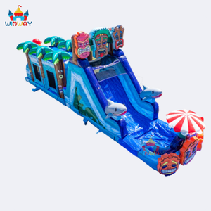 Combo de Tobogán Acuático - Inflables Grandes y Brillantes, Combo de Tobogán Inflable con Brincolín, Alquiler para Fiestas, Perfecto para Fiestas - Product Image 5