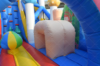 Videur gonflable champignon, château sautant pour enfants avec toboggan, maison de jeu extérieure Bounce House