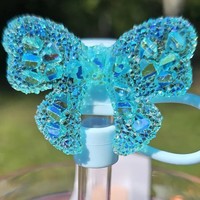 Capuchon de paille en strass pour gobelet, compatible avec les tasses de 30 oz et 40 oz, accessoires de bouteille d'eau réutilisables et anti-poussière