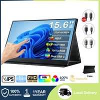 Moniteur portable à écran tactile 15,6'' 1080P 60Hz VESA avec housse pour ordinateur portable, téléphone, Xbox, PS4, PS5, Switch