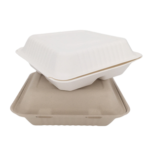 Takeaway bao bì Microwaveable phân hủy sinh học mía bã mía vỏ sò ăn trưa hộp thực phẩm - Product Image 2