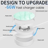 HYTO Câble de chargeur multi-données 3 en 1 Logo personnalisé 66w TPE rétractable Mirco Charge rapide Câble Usb vers Type C pour la promotion