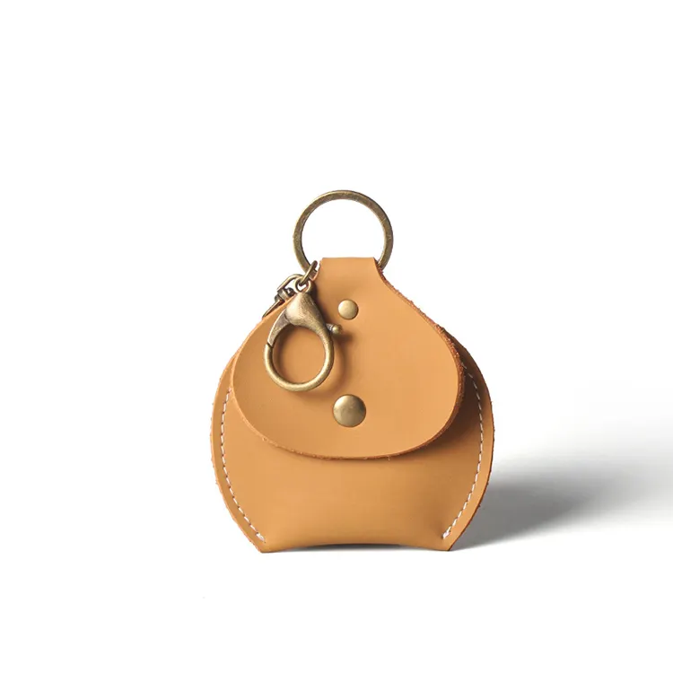 Kulaklık saklama çantası güzel aksesuarlar hediye el yapımı küçük sikke tutucu çanta hakiki deri bozuk para cüzdanı anahtarlık ile