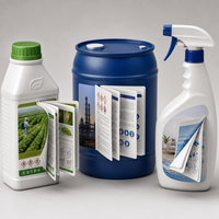 Étiquette adhésive personnalisée multi-couches pliée pour livret d'instructions de pesticides et produits agrochimiques, impression numérique UV