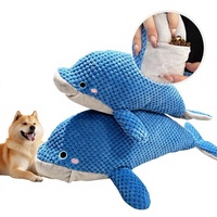 Nouveau style transfrontalier Jouet pour chien en peluche Dauphin sonore, Puzzle olfactif, Anti-stress, Entraînement, Fournitures pour dissimuler la nourriture, Vente en gros
