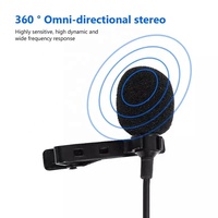 Micrófono Lavalier tipo C de 3,5mm, micrófono de grabación con Clip de solapa para cámara de teléfono Android, grabación en vivo