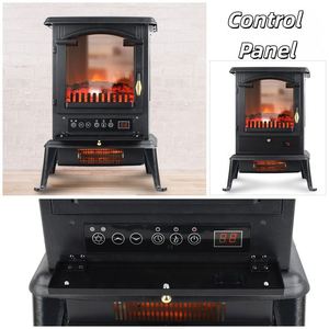 Insert de cheminée électrique infrarouge à flamme réaliste, avec bûches de grande taille, autoportant, portable, à brancher, en quartz et plastique durable - Product Image 4