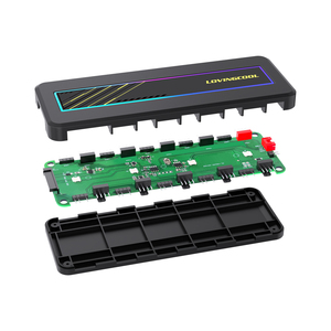 Lovingtcool Nouveau Produit Vente Chaude <span class=keywords><strong>Hub</strong></span> <span class=keywords><strong>ARGB</strong></span> Magnétique 1 à 10 Ports pour Ventilateurs de Boîtier PC Blanc Noir <span class=keywords><strong>PWM</strong></span> - Product Image 5