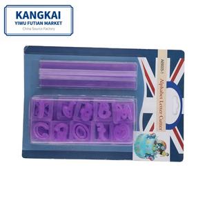 OEM DIY Fashion 3D Handpress Food Grade Plastic Expression Biscuit Tools Albhadet Letter Cutter Holiday Cookie Cutter - Product Image 1