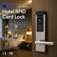 Cerradura de Puerta de Hotel RFID de Acero Inoxidable, Duradera, con Tarjeta y Llave Mecánica para Sistema de Control de Acceso