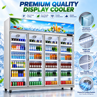 Jinfugui Porte en verre commerciale Double température Affichage des boissons Refroidisseur 450L vertical Boisson Réfrigérateur