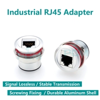 Adaptateur de montage sur panneau rond Cat6 RJ45 femelle vers femelle, prise en aluminium pour châssis d'équipement industriel