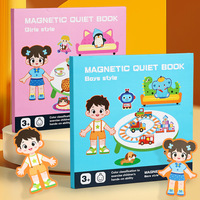 Meilleures ventes : Livre d'autocollants puzzle pour enfants, jouets éducatifs, livre silencieux magnétique pliable pour enfants