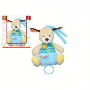 NannAllegri Dog Plush <b>Rattle</b> 18Cm <b>Baby</b> Toy With Teething Ring - Product Image 2