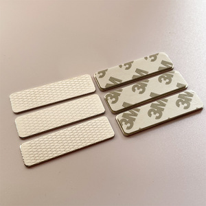 Electroplated Stainless Steel <b>Magnetic</b> Badge Backing 45x13mm Checkered Rectangle With 3M Adhesive For Clothing Name Tags Medals - Product Image 2