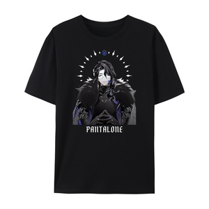 T-shirt décontracté unisexe pour homme, coupe régulière, en coton tricoté imprimé, personnalisé pour la série Eleven Fatui Harbingers, respirant - Product Image 2