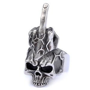 Anillo Retro de Vanguardia Nórdica, Calavera Pirata de Metal Pesado, Chapado en Oro, Acero Inoxidable, Personalizado, para Cosplay - Product Image 6