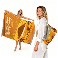 Modern Luxury Summer Travel Portable Beach Towel with Backpack Personalized Custom Design Breathable Quick-Dry