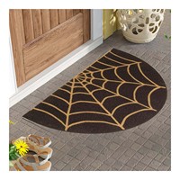Paillasson en fibre de coco artificielle personnalisé tapis antidérapant en fibre de coco tapis de sol personnalisé vente en gros de paillassons en fibre de coco unis Halloween