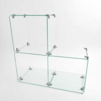 5mm 6mm Klares Würfel-Displayregal Vitrine aus Gehärtetem Glas