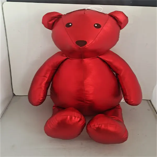 Individuelles Werk beste gemacht Spielzeug Box Dekoration Unisex Plüschbär Damen-Set Gold niedliches PU-Leder Teddybär superweich rot 50-70 cm