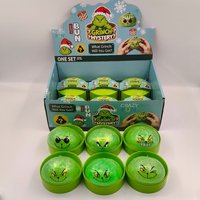 Grinch Noël Boîte Mystère Sensorielle en Forme de Boulette Jouet à Presser Anti-Stress pour Réfrigérateur Squishy Cadeau de Fête pour Adolescents et Adultes en Gros TPR