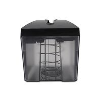 Distributeur de serviettes de table commercial moderne en plastique ABS écologique transparent noir fumé pour restaurant, avec garantie de 3 ans
