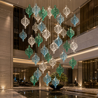 Décoration suspendue en verre gourd coloré moderne, écran modulaire pour restaurant de luxe, bar et hall d'hôtel, décoration artistique intérieure