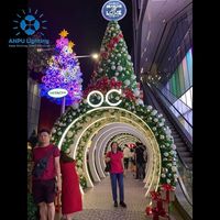 Lumières LED pour sapin de Noël en plastique de qualité commerciale ANPU, IP65, avec synchronisation, tuiles LED carrées pour la décoration de la place