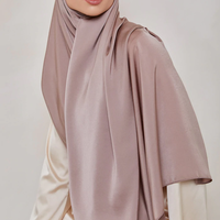 Châle en satin mat personnalisé Foulard en soie musulman Point de cils Velours en satin de soie Qualité supérieure pour les femmes