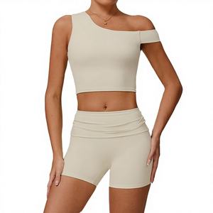 Ensemble de sport 2 pièces respirant imprimé pour femme 2026 – Combinaison longue en Spandex/Nylon avec soutien-gorge de sport intégré pour le yoga - Product Image 2