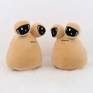 Penjualan terlaris grosir 22cm hewan peliharaan saya Alien Pou mainan mewah permainan Anime bantal empuk hadiah ulang tahun untuk anak-anak