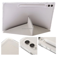 Étui pour Samsung Galaxy Tab S10/S9 FE 10,9 pouces S11 11'' avec support pliable en trois parties, en cuir PU et silicone, avec porte-stylet S Pen