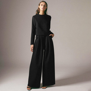 Ensemble deux pièces pour femmes-Automne <span class=keywords><strong>2022</strong></span> Maxi Floor-length Pants Top Sets - Product Image 4