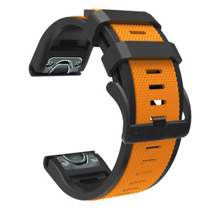Bracelet <span class=keywords><strong>de</strong></span> <span class=keywords><strong>montre</strong></span> en silicone bicolore chaud <span class=keywords><strong>22</strong></span> 26mm <span class=keywords><strong>QuickFit</strong></span> pour Garmin Fenix 7X 7 Pro/Quatix 6 6X 5X Bracelet Bracelet - Product Image 5