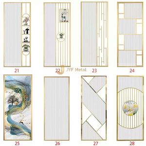 Cloison de séparation intérieure imperméable LL79 avec cadre en acier inoxydable et fonction coulissante pour la décoration du salon - Product Image 4