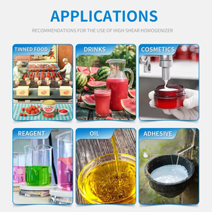 Гомогенизатор с высоким сдвиговым усилением, насос и эмульгатор, автоматический лабораторный гомогенизатор из нержавеющей стали, 500 Вт + - Product Image 5