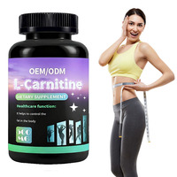 Capsules de L-Carnitine 500 mg pour femmes, adaptées aux végétariennes, pour le contrôle du poids, le soutien diabétique, complément alimentaire naturel