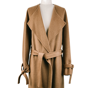 Cappotto da donna elegante in lana Cashmere invernale caldo lungo doppiopetto nei colori rosso verde cammello per abbigliamento formale - Product Image 1